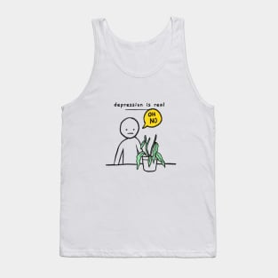 Depression is Real Houseplant Tank Top